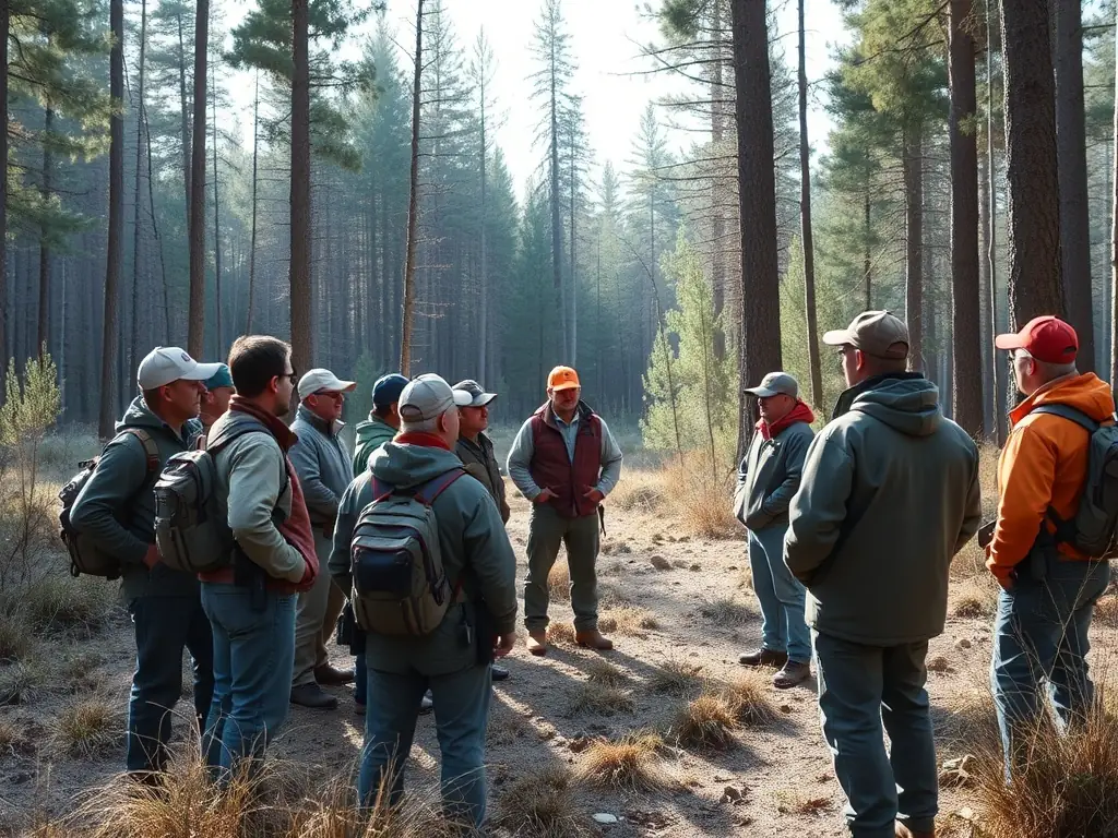 An image of ACCA members participating in a training session on responsible hunting practices and wildlife conservation techniques.
